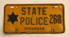 AR State Police license plates