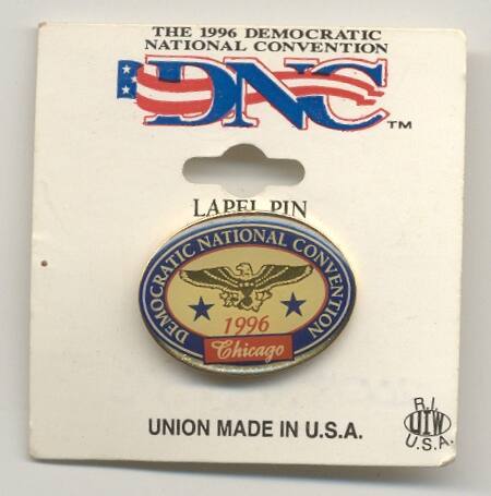1996 Chicago Democratic National Convention Lapel Pin