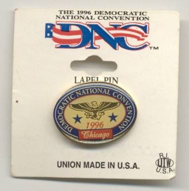 1996 Chicago Democratic National Convention Lapel Pin