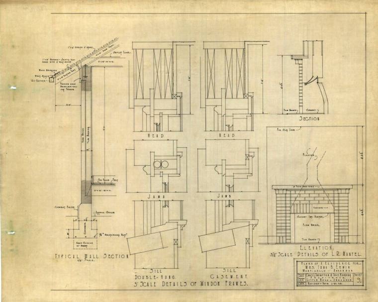 Drawing, Thompson Architectural - Irma B. Erwin, Monticello