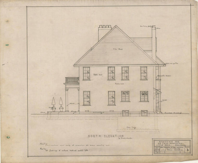 Drawing, Thompson Architectural - Charles Frauenthal, Little Rock