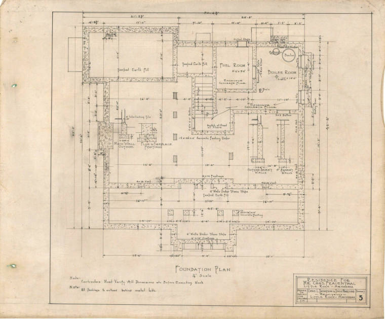 Drawing, Thompson Architectural - Charles Frauenthal, Little Rock