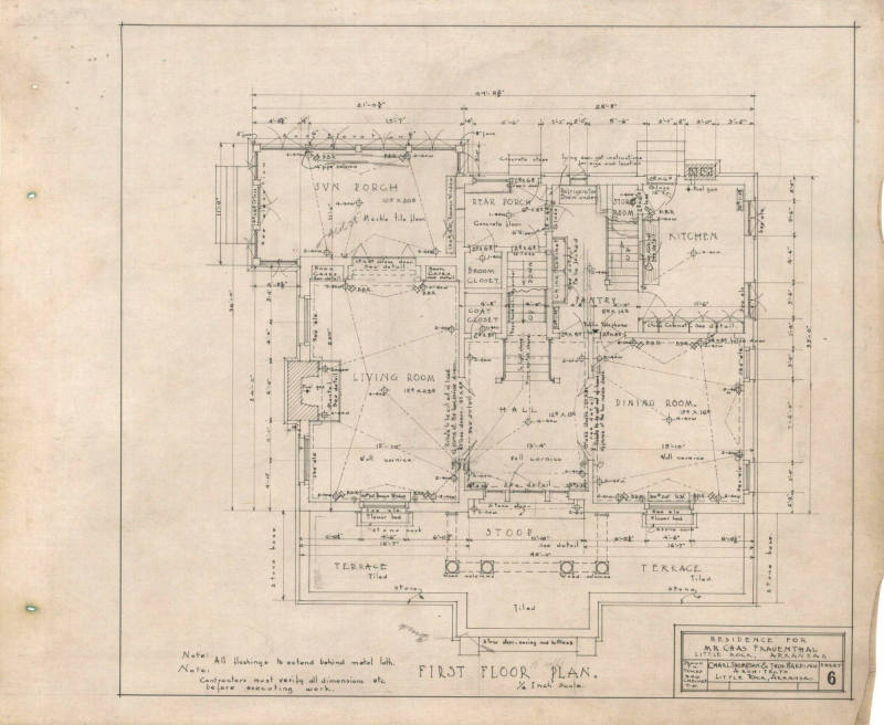 Drawing, Thompson Architectural - Charles Frauenthal, Little Rock