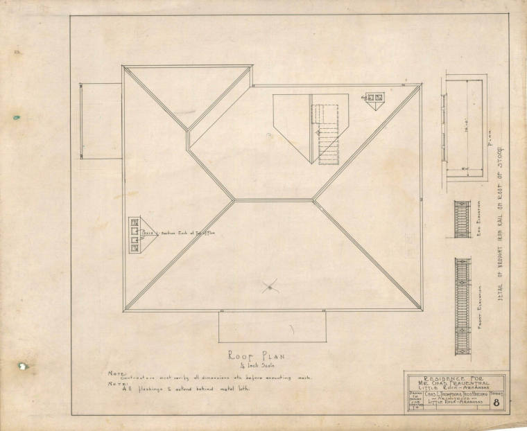 Drawing, Thompson Architectural - Charles Frauenthal, Little Rock