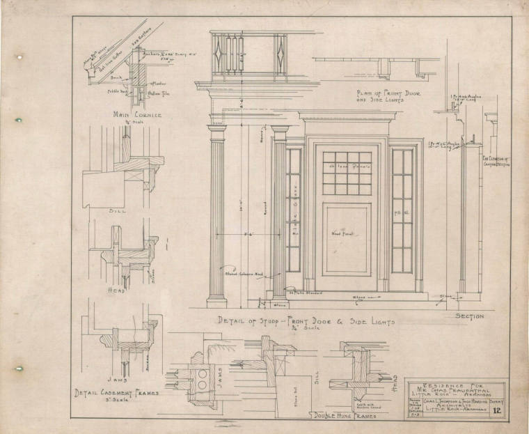 Drawing, Thompson Architectural - Charles Frauenthal, Little Rock