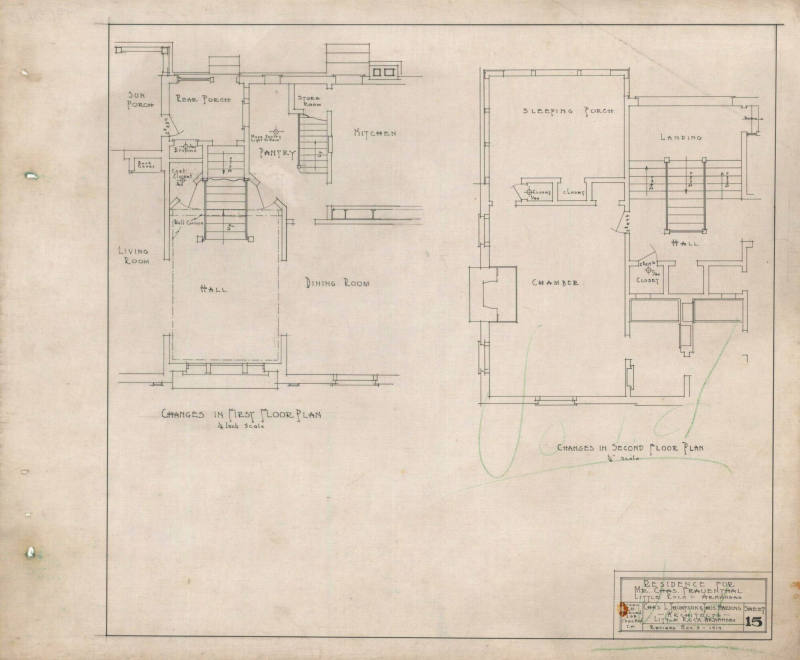 Drawing, Thompson Architectural - Charles Frauenthal, Little Rock