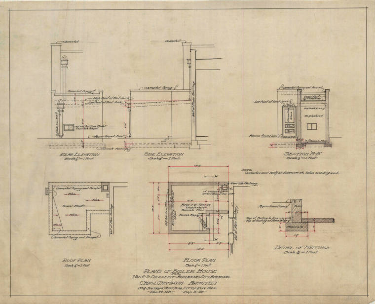 Drawing, Thompson Architectural - J.S. Dessent, Arkansas City