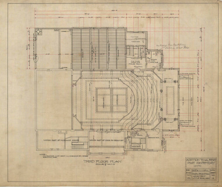 Drawing, Thompson Architectural - Albert Pike Consistory