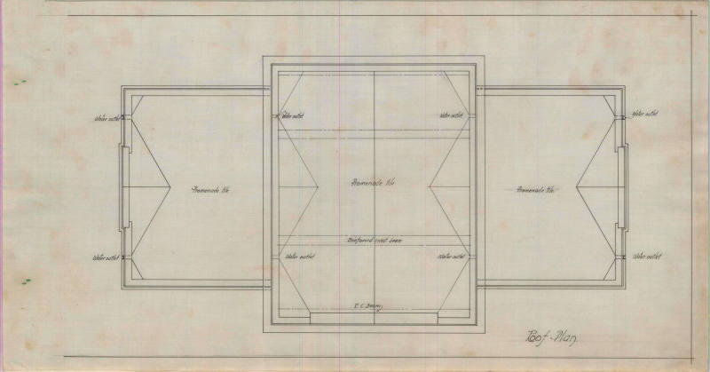 Drawing, Thompson Architectural - Mount Holly Mausoleum, Little Rock, Arkansas